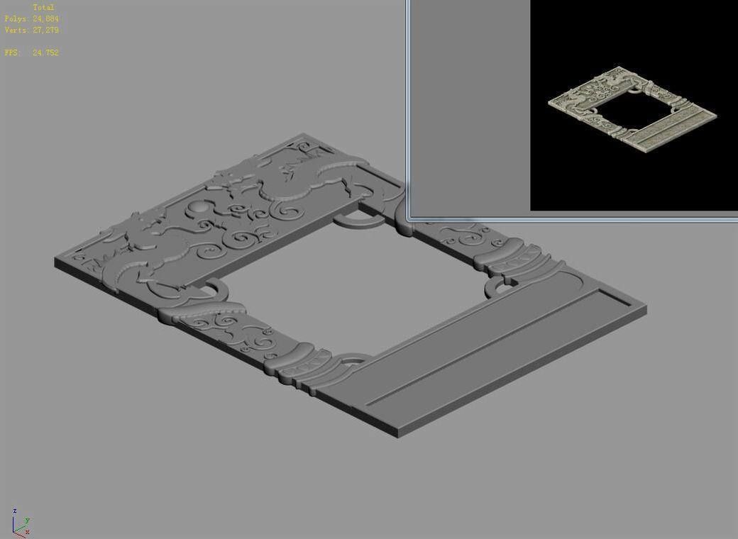 the main city - the city gate - ground relief 3D model_5
