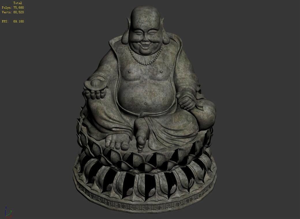 Religion - Statues - Buddha 3D model_6