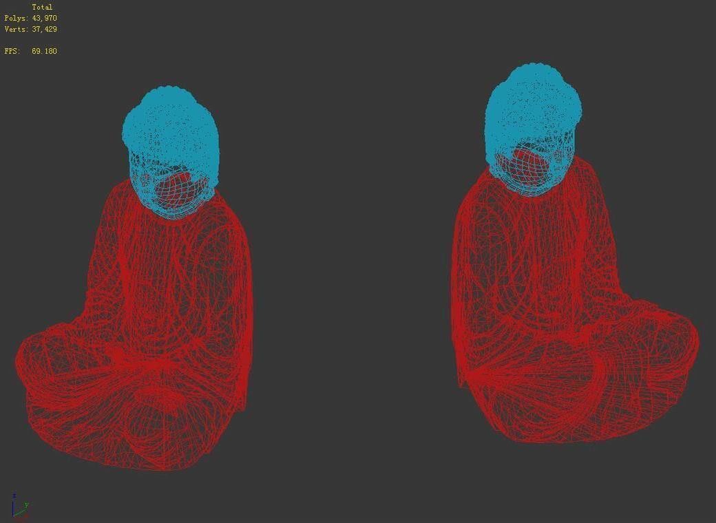 Religion - Statues - Buddha 2 3D model_4