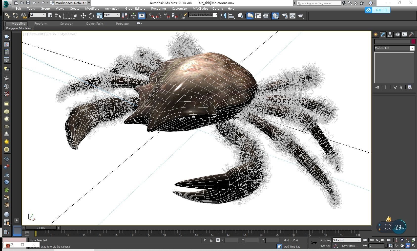 DECAPODA Crab Low-poly 3D model_11