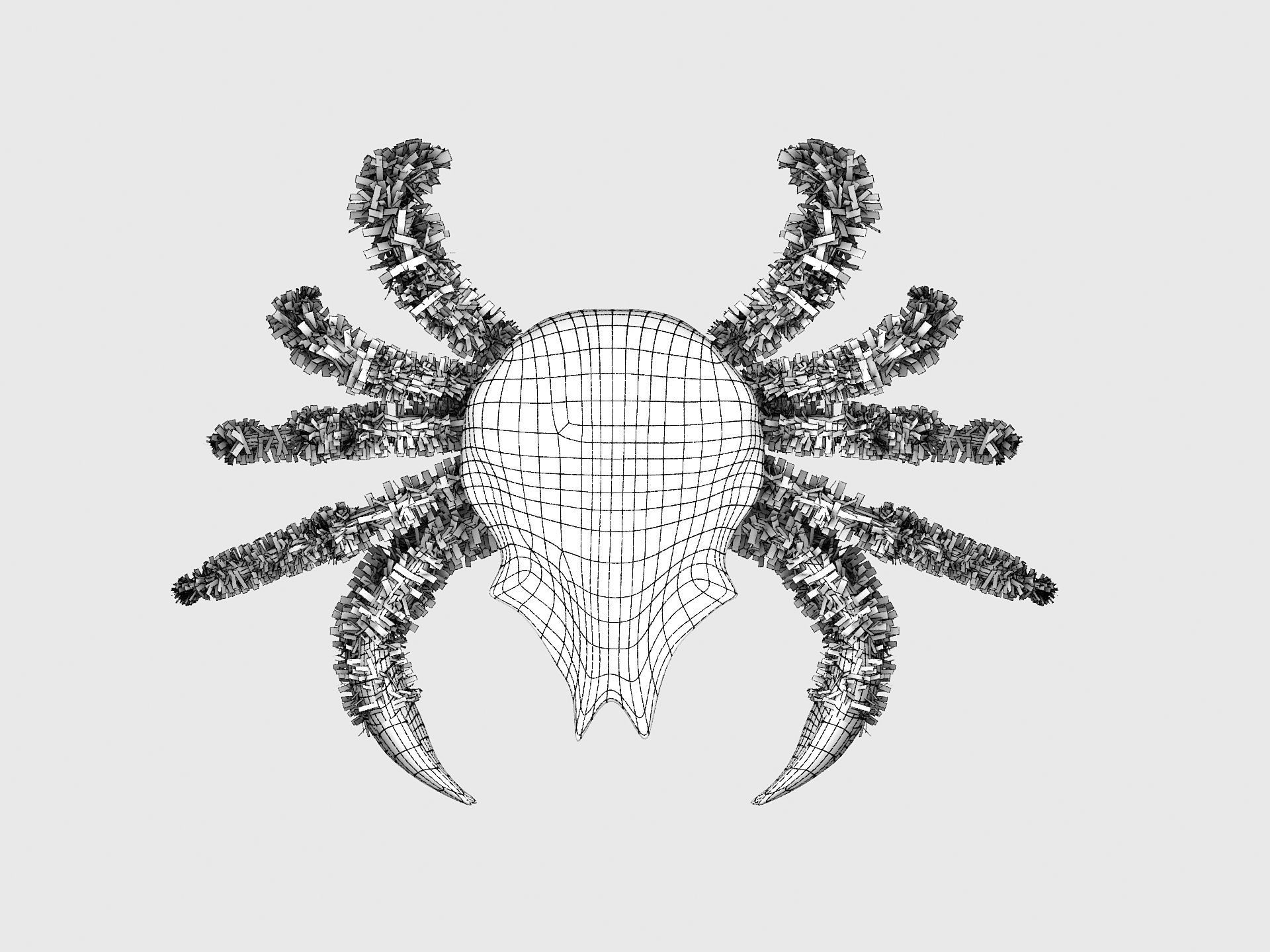 DECAPODA Crab Low-poly 3D model_4