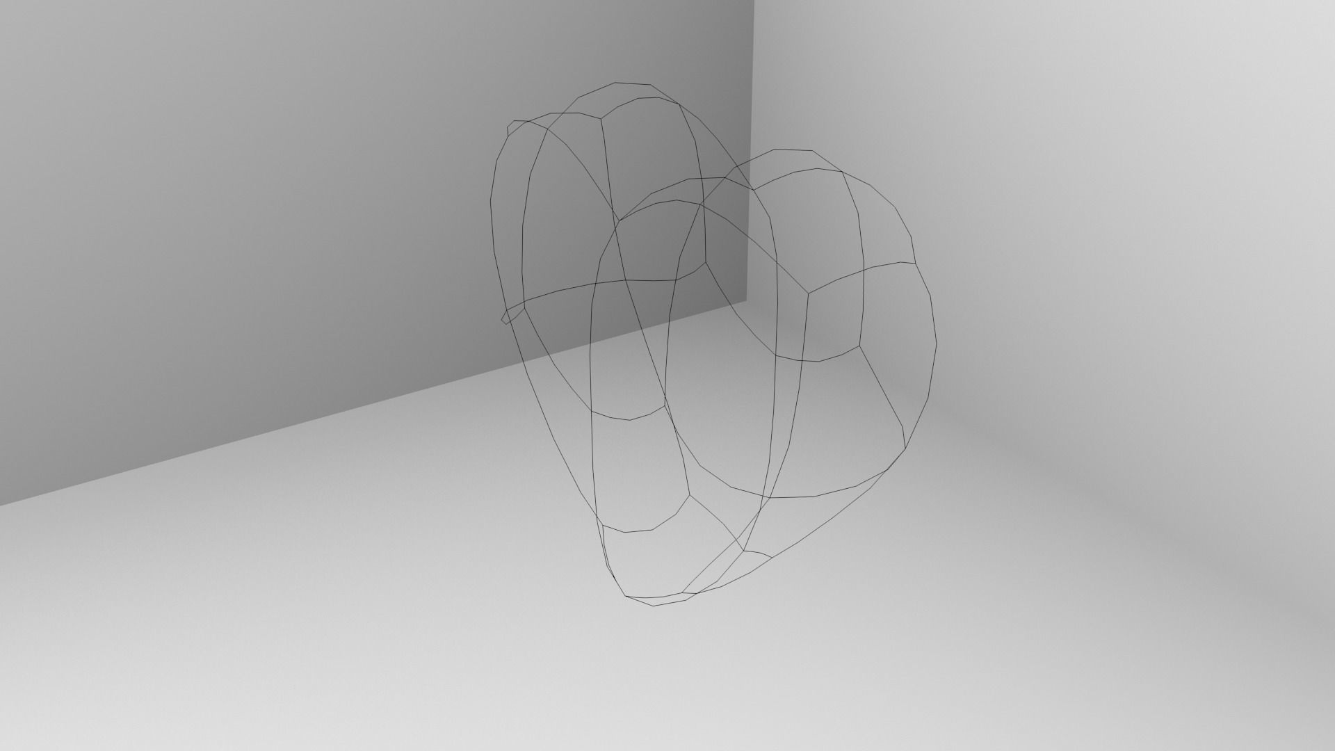 Metal Heart Shape Symbol 3D model_5