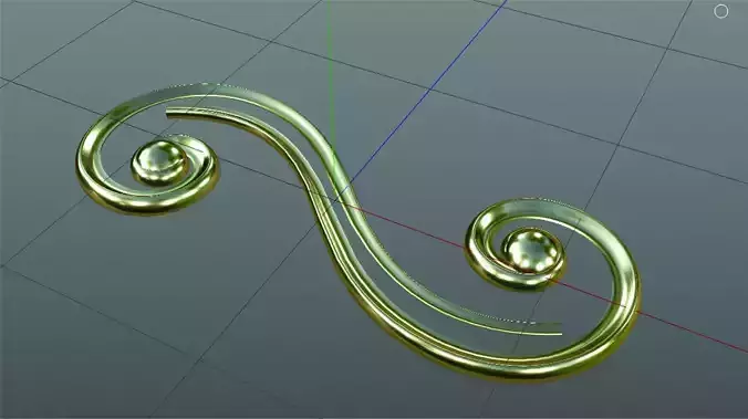 3D UZOR golden spiral
