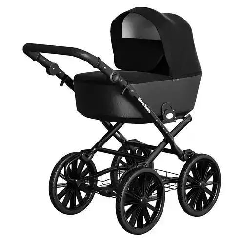 Baby stroller BeBe-mobile Gusto Retro Deluxe GU-115  3D model