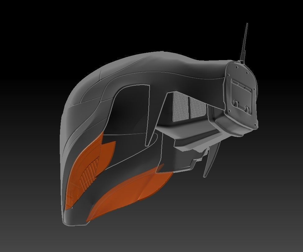 Helmet Zorii Bliss from The Rise of Skywalker 3D print model_35