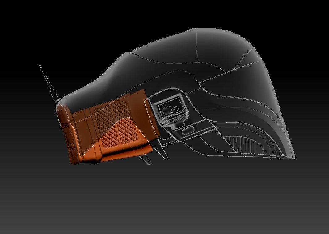 Helmet Zorii Bliss from The Rise of Skywalker 3D print model_23