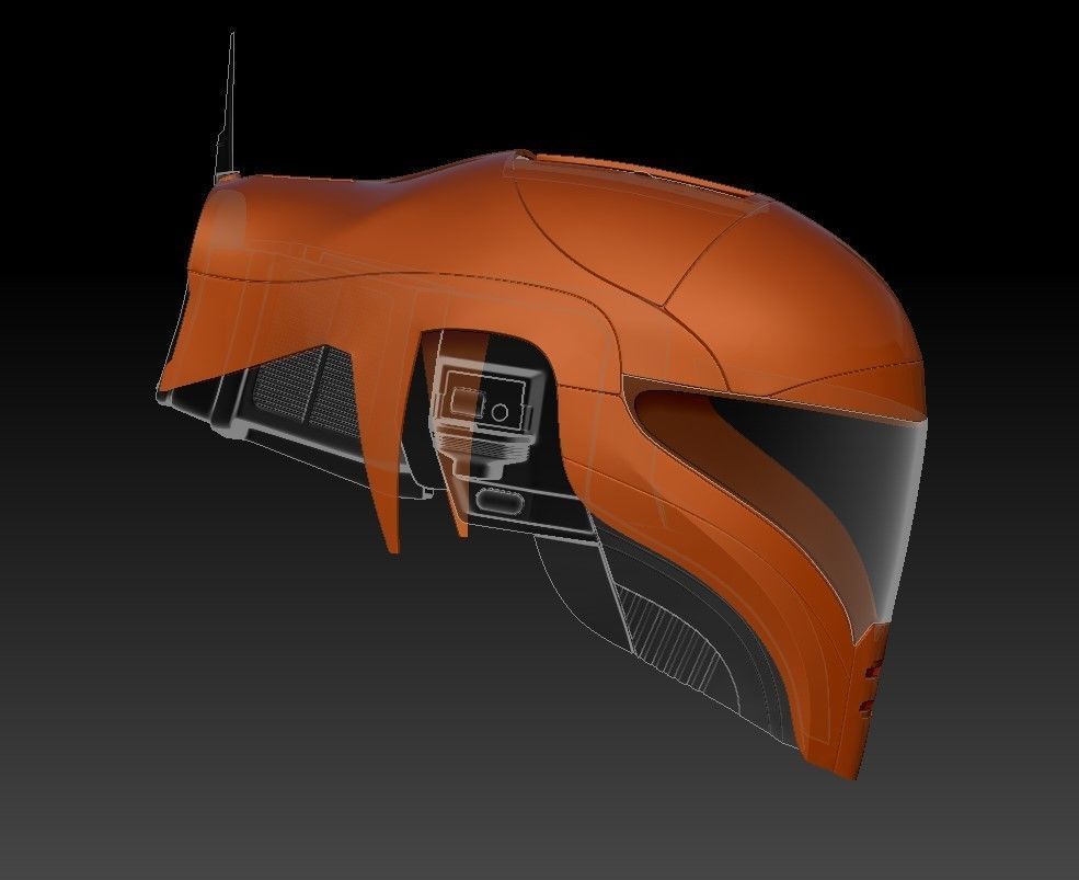 Helmet Zorii Bliss from The Rise of Skywalker 3D print model_18