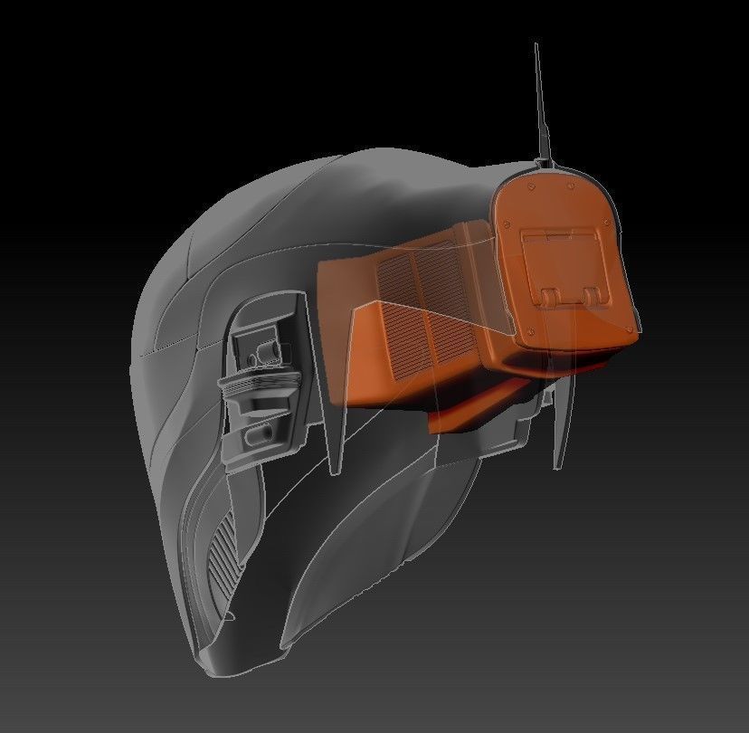 Helmet Zorii Bliss from The Rise of Skywalker 3D print model_27