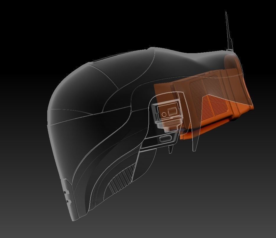 Helmet Zorii Bliss from The Rise of Skywalker 3D print model_26