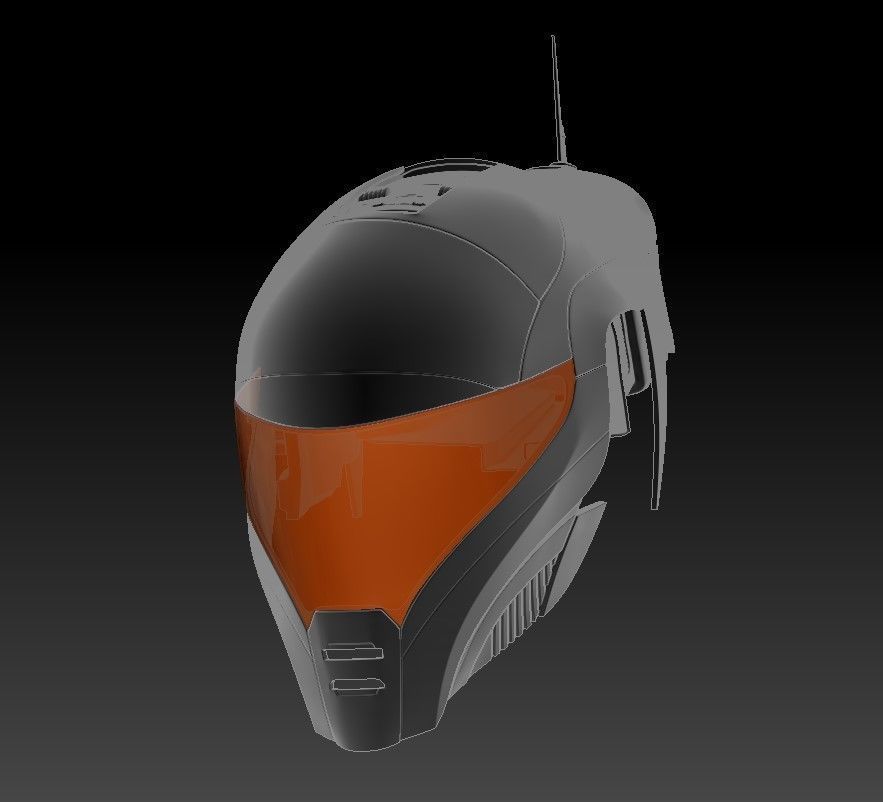 Helmet Zorii Bliss from The Rise of Skywalker 3D print model_36