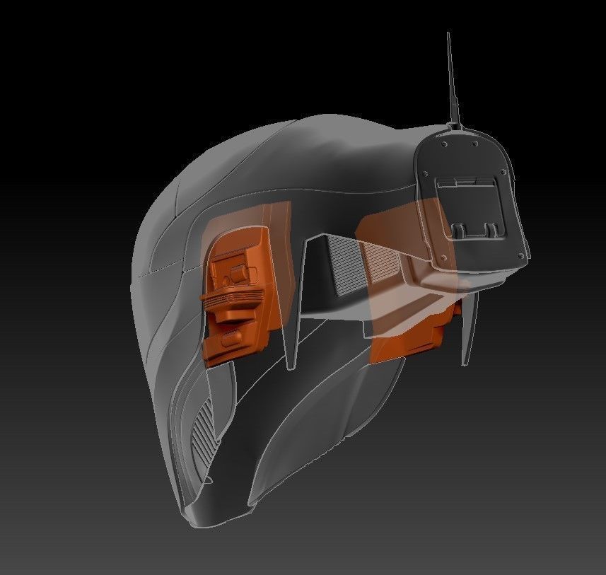 Helmet Zorii Bliss from The Rise of Skywalker 3D print model_28