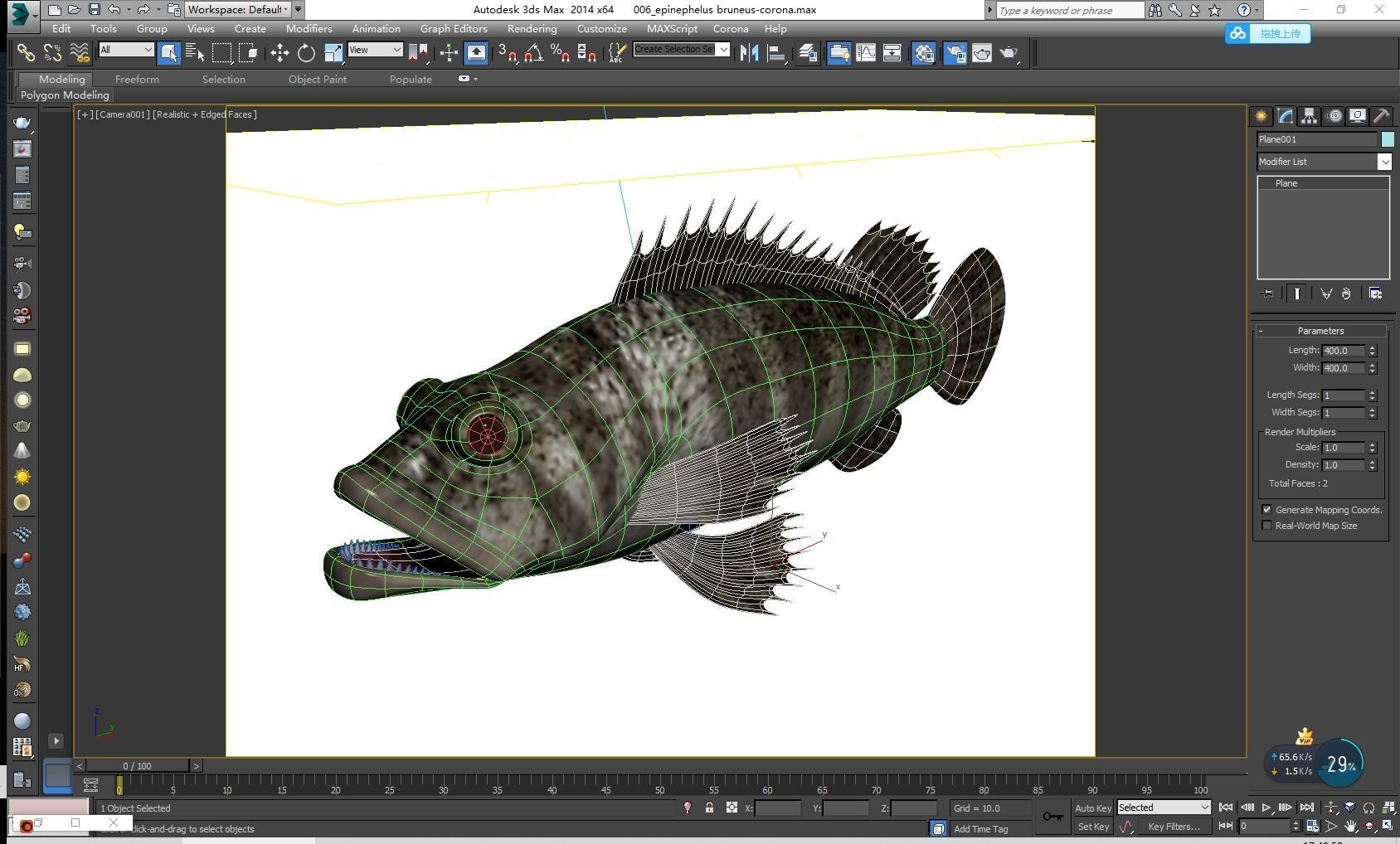 Grouper Epinephelussp Rockfish Low-poly 3D model_4