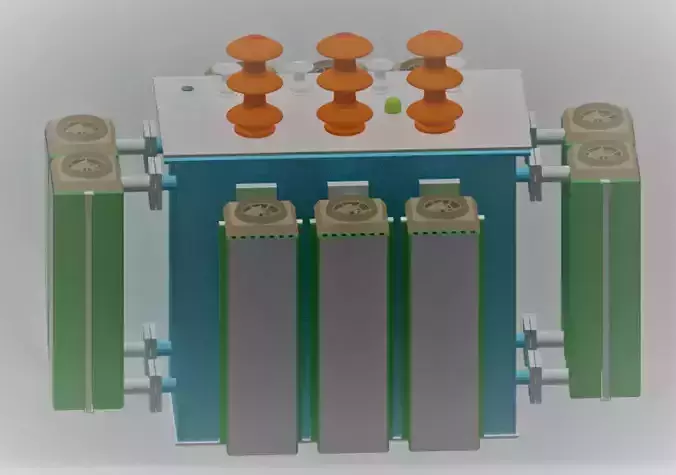 Power Transformer 3D Model New Design 3D model