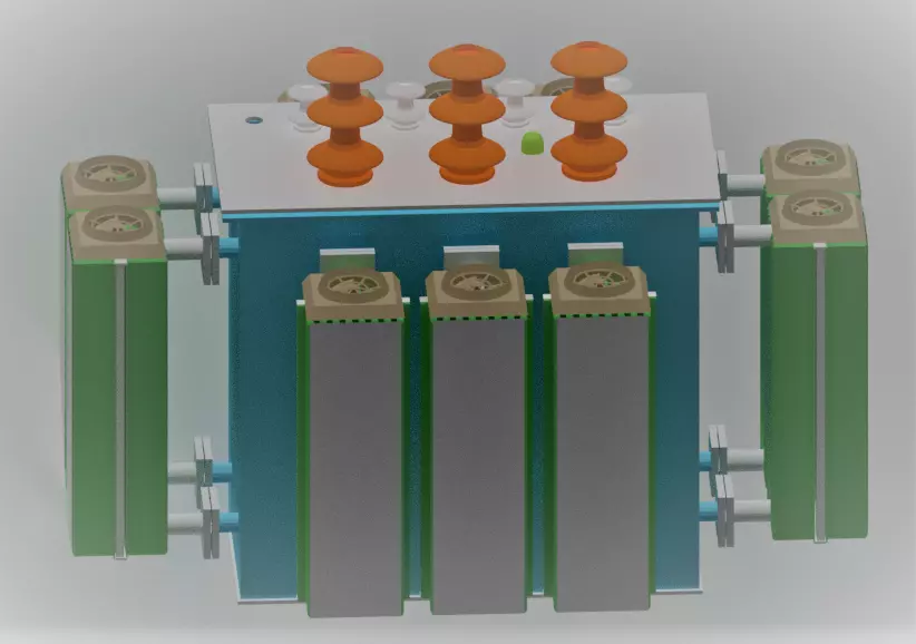 Power Transformer 3D Model New Design 3D model_0