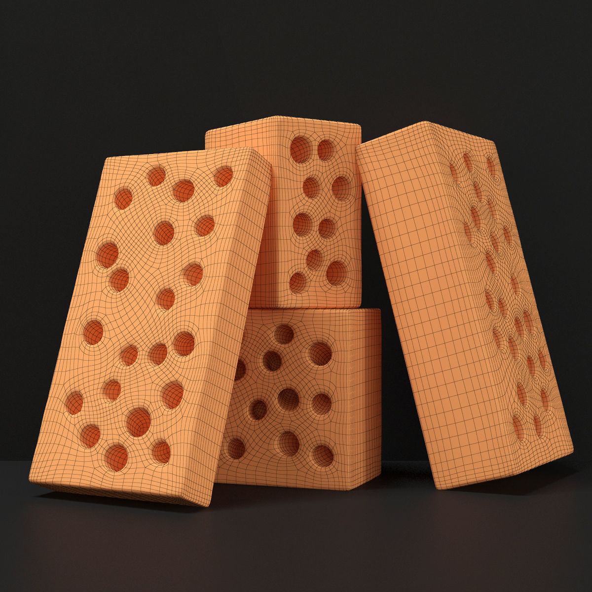 Planter small branch crooked n4 3D model_14