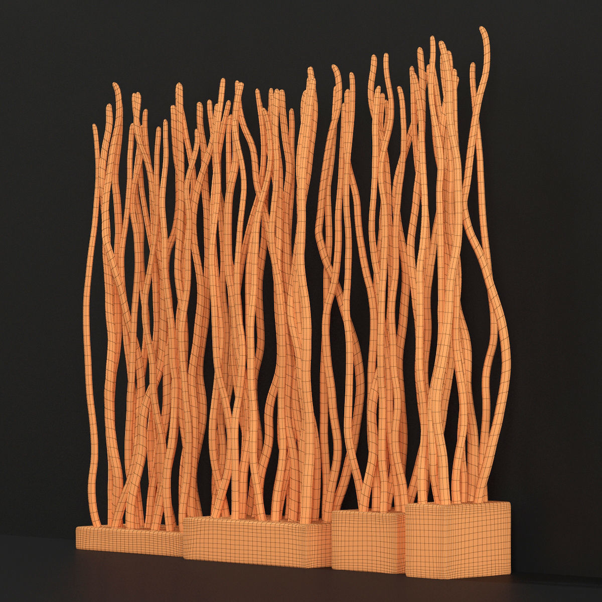 Planter small branch crooked n4 3D model_10