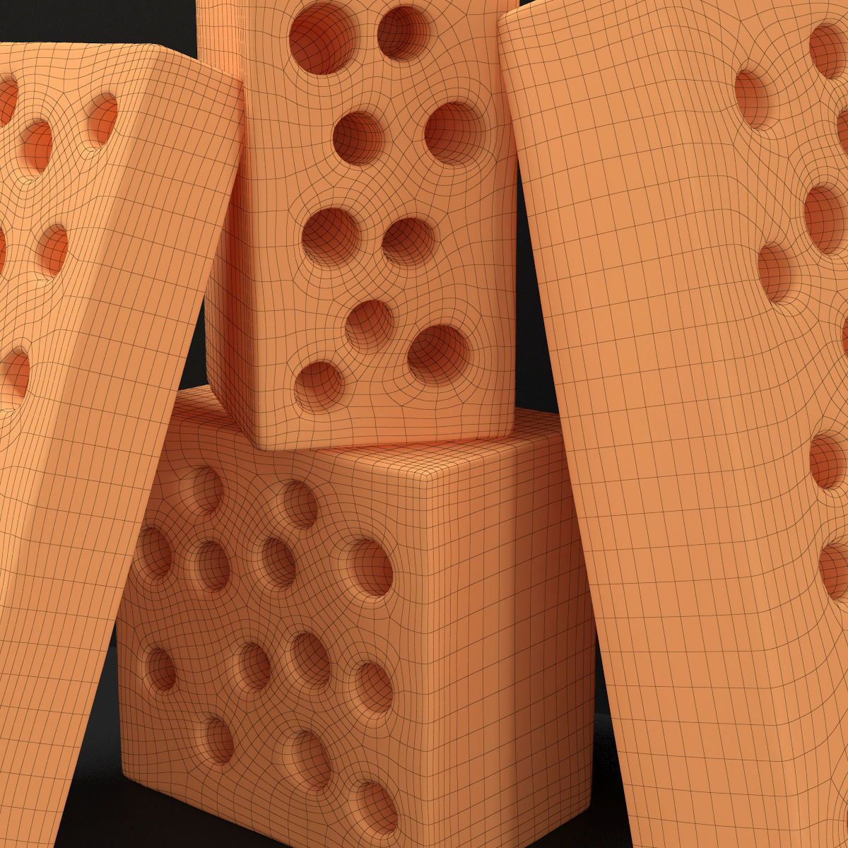 Planter small branch crooked n4 3D model_15