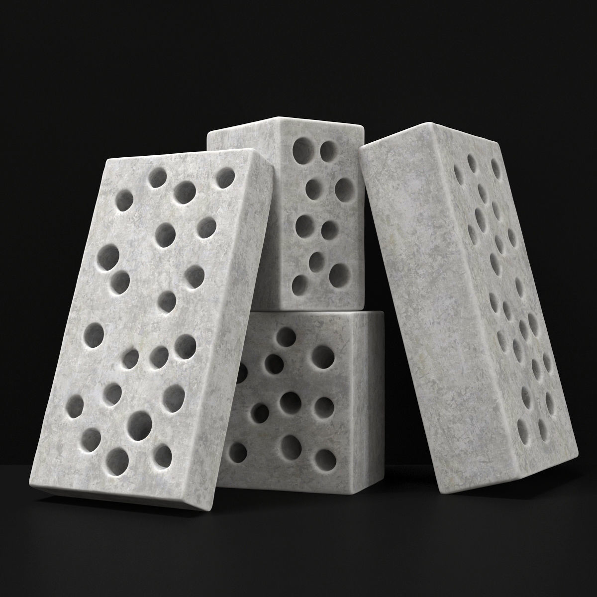 Planter small branch crooked n4 3D model_5