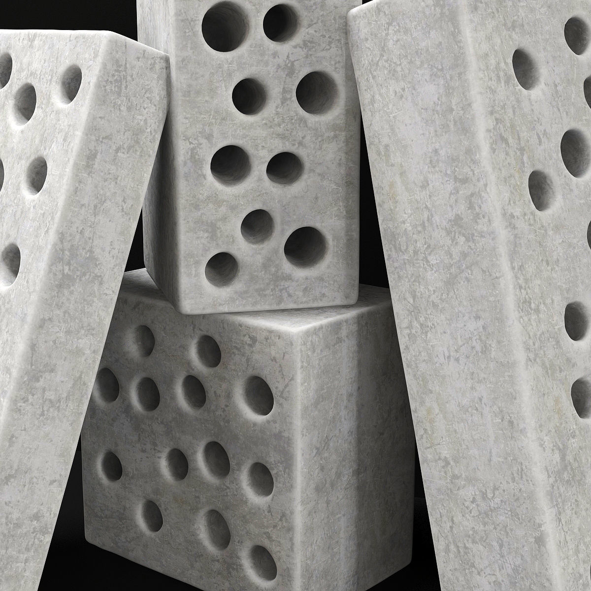 Planter small branch crooked n4 3D model_6