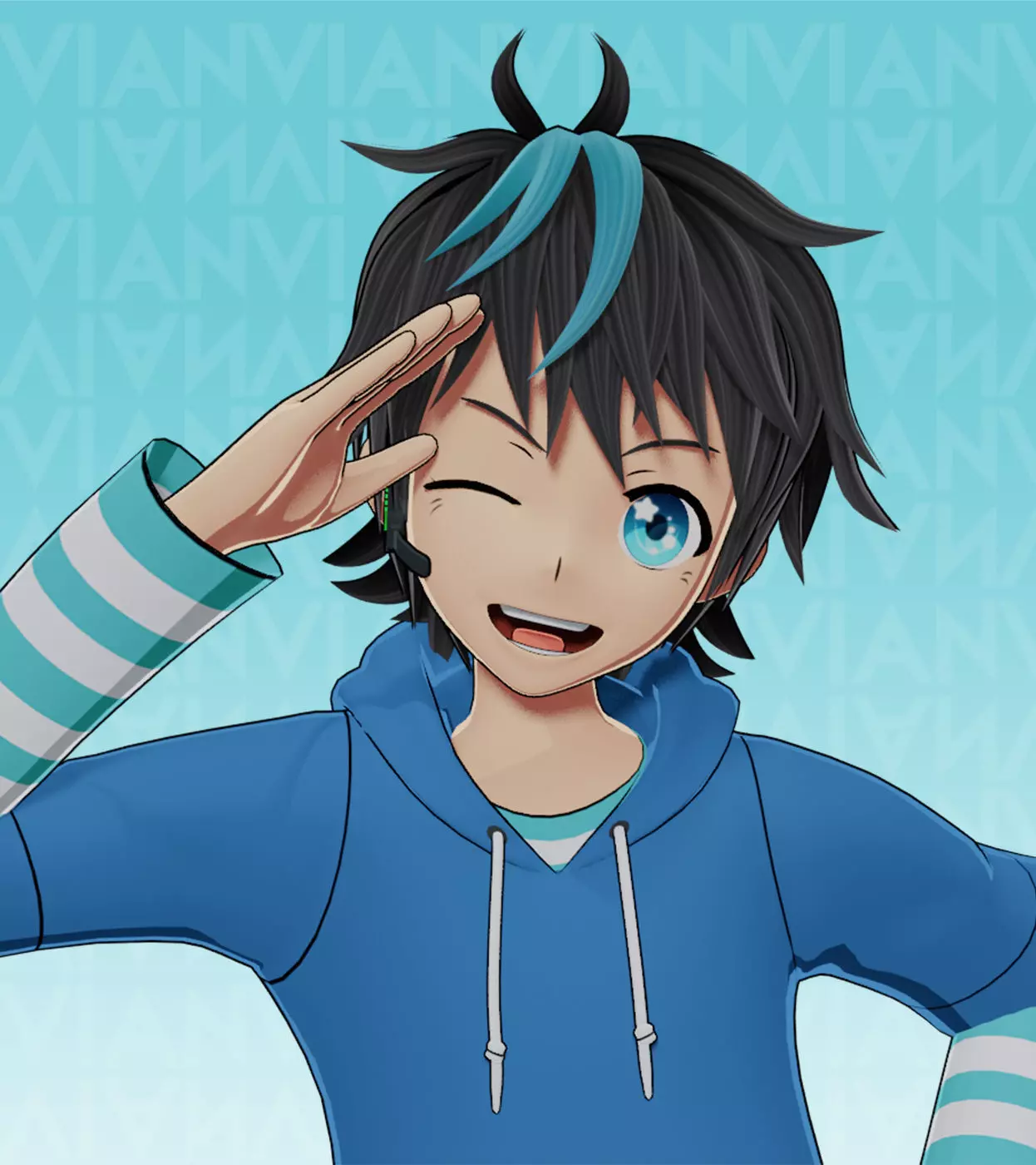 Vian-tuber V2 Blender eevee 3D model