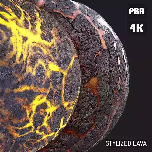 PBR Stylized Lava