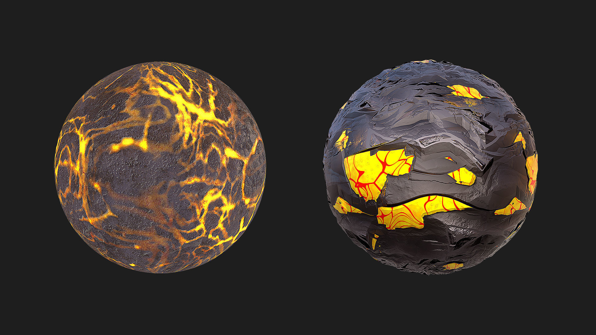 PBR Stylized Lava Texture_3
