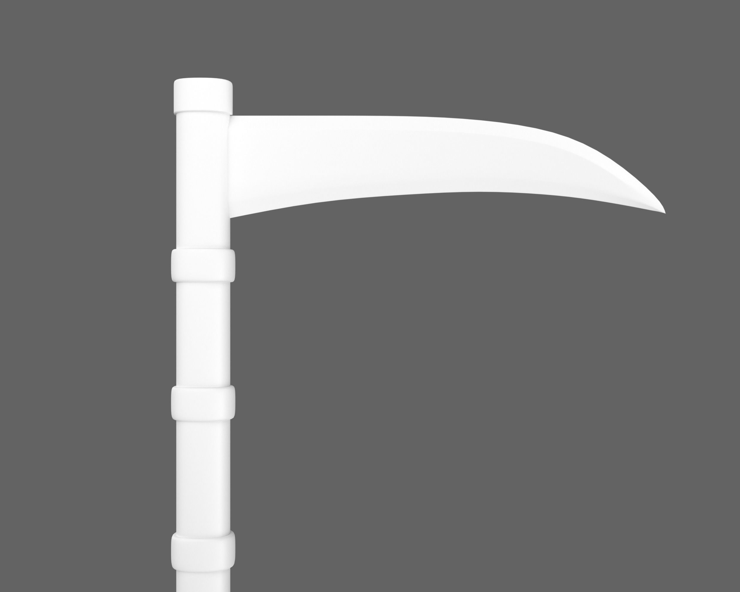 Ancient Japanese Kama Low-poly 3D model_9