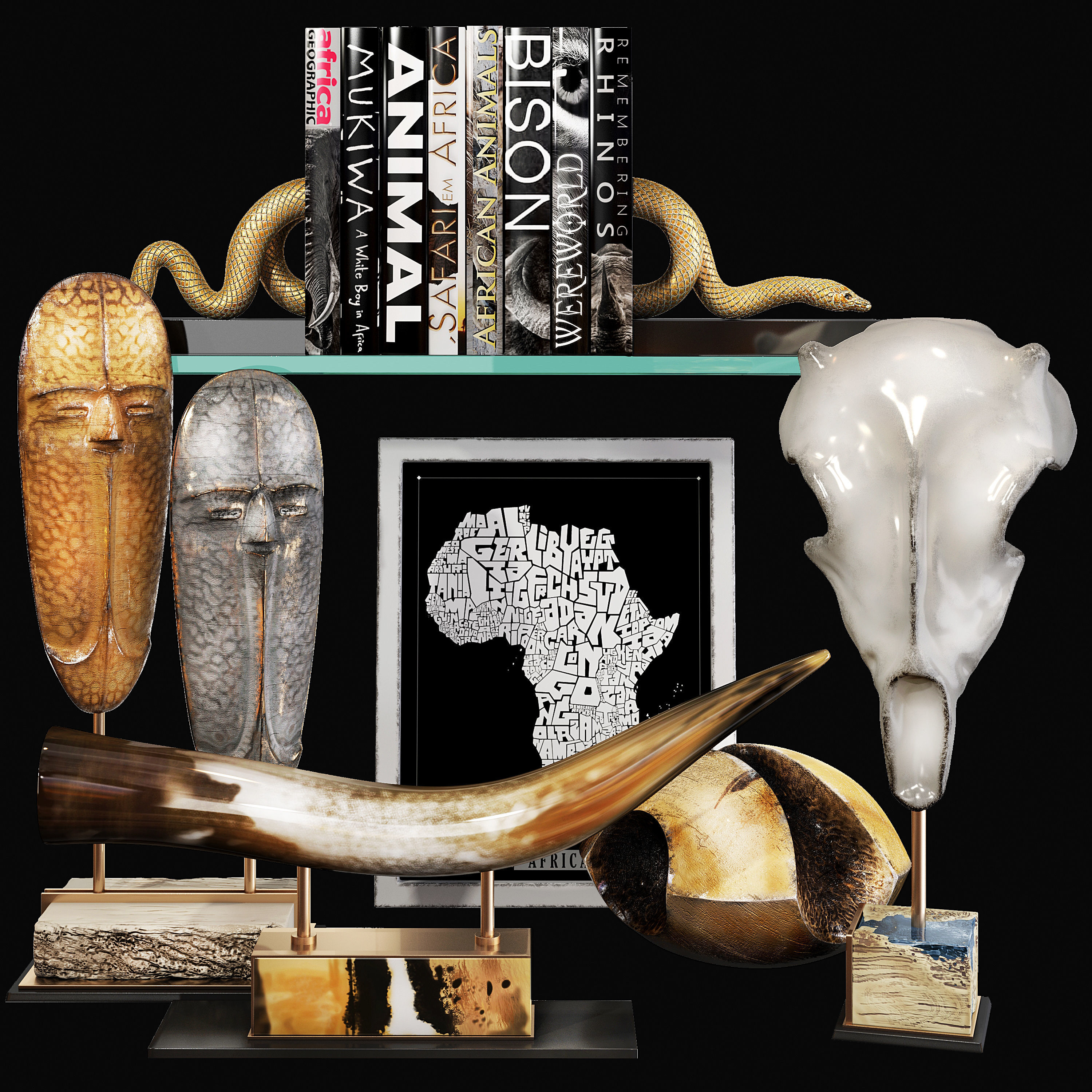 Decor set 67 3D model_1