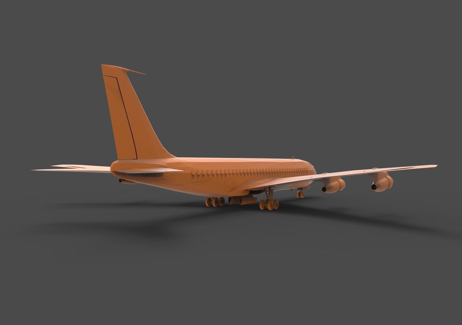 BOEING 707 3D print model_4