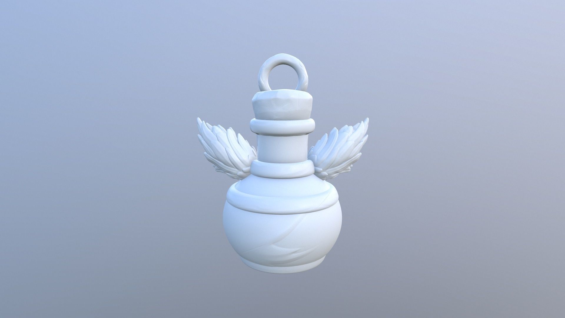 KeyChain Life Potion 3D print model_31