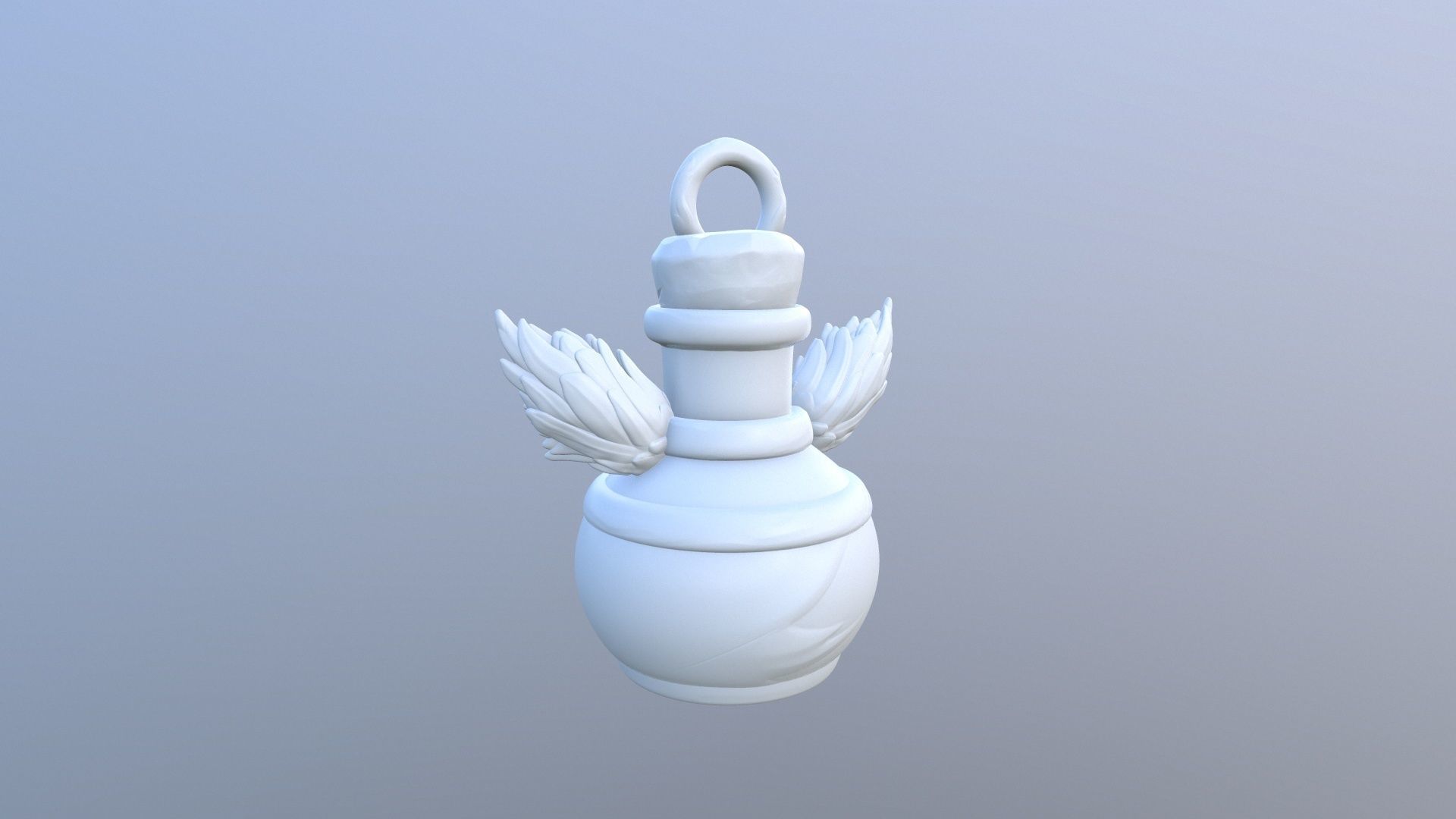 KeyChain Life Potion 3D print model_26