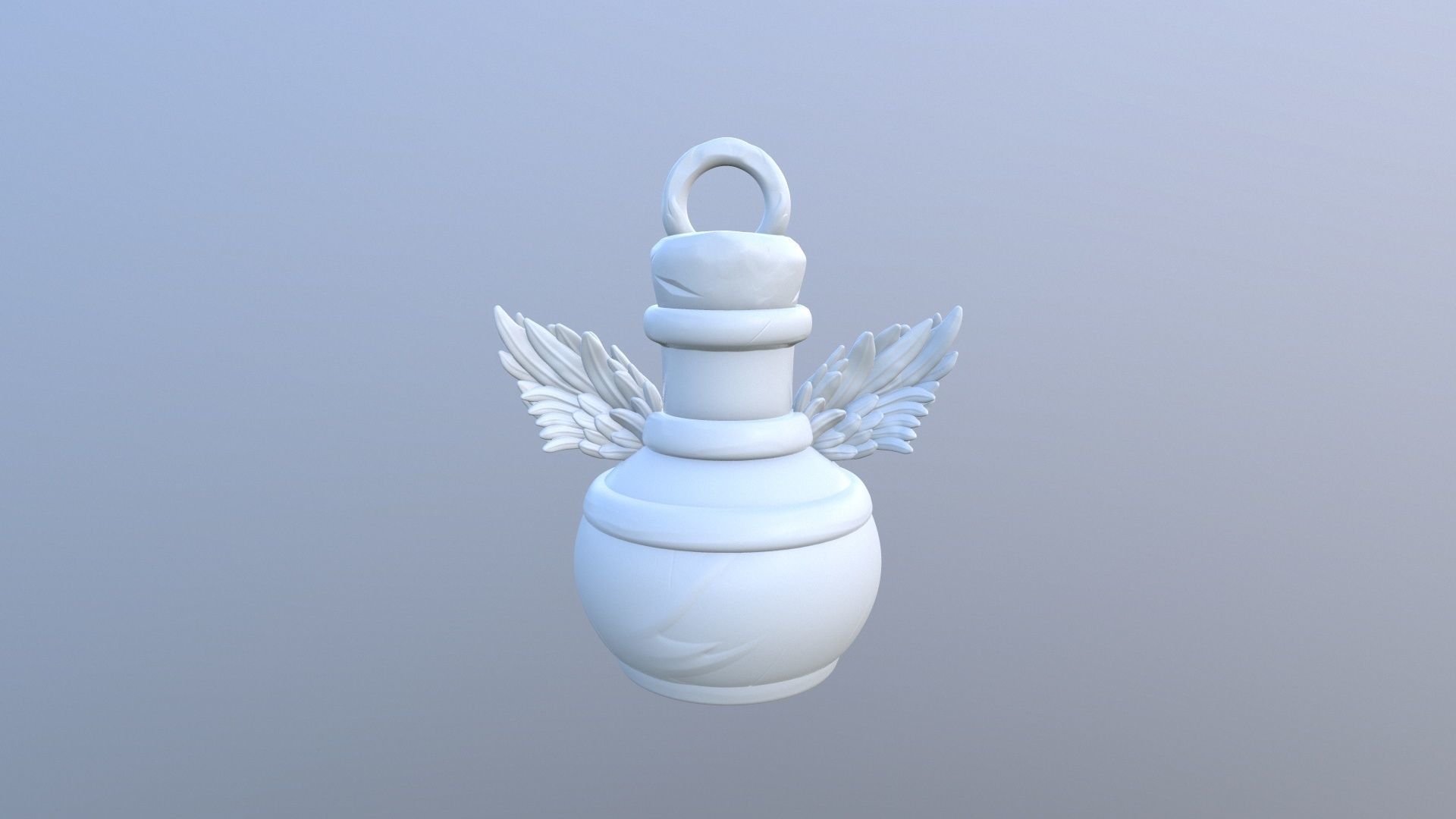 KeyChain Life Potion 3D print model_16