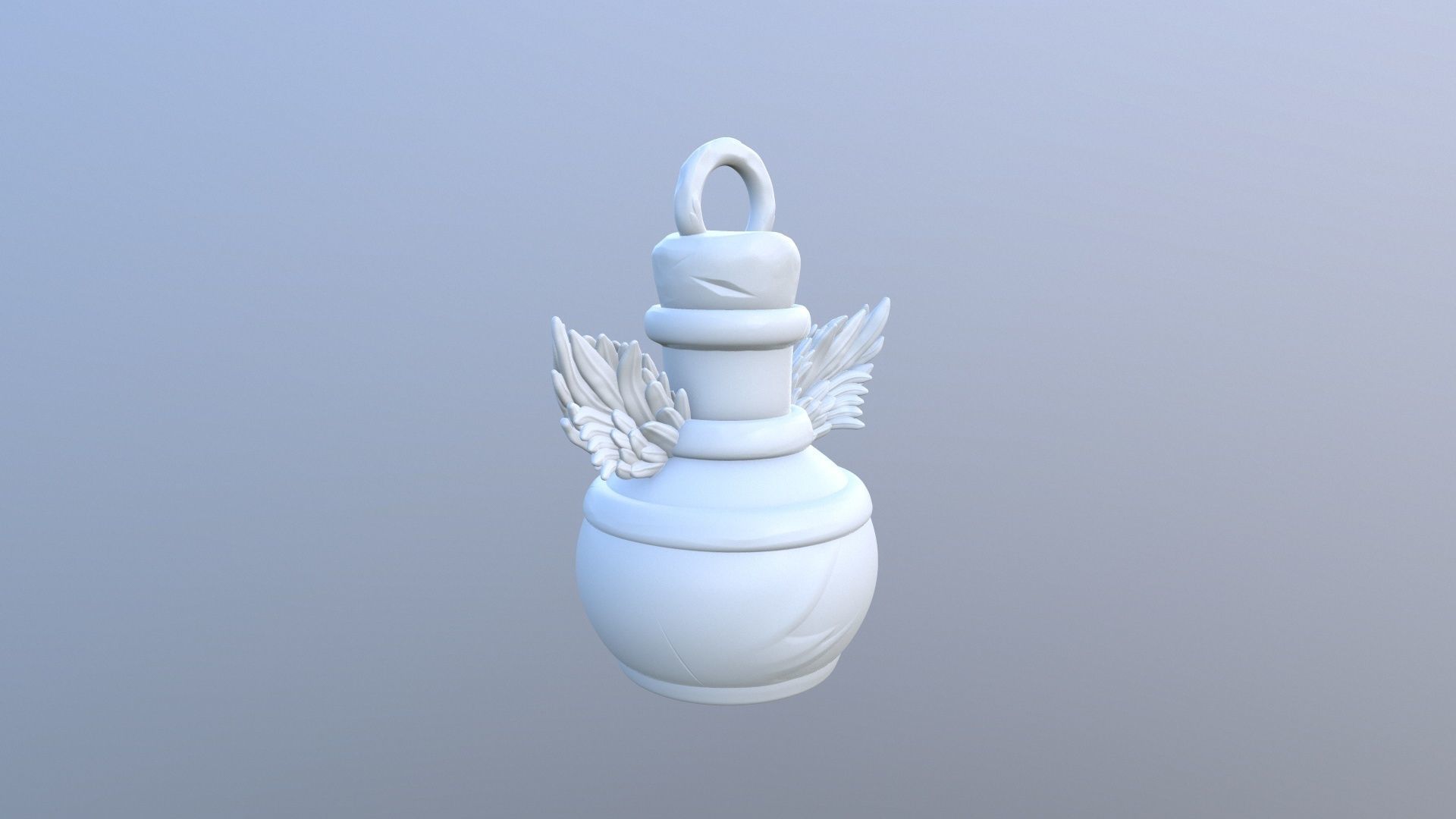 KeyChain Life Potion 3D print model_20