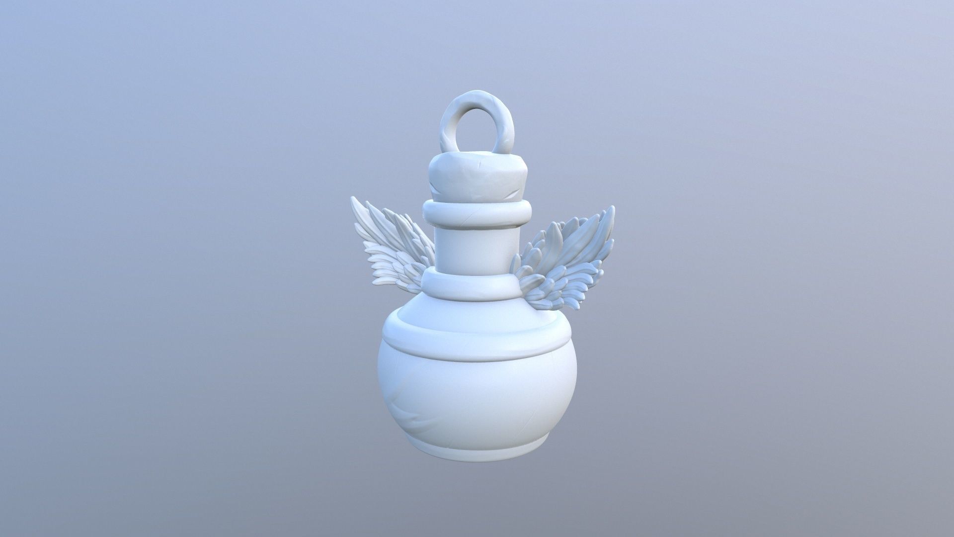 KeyChain Life Potion 3D print model_38