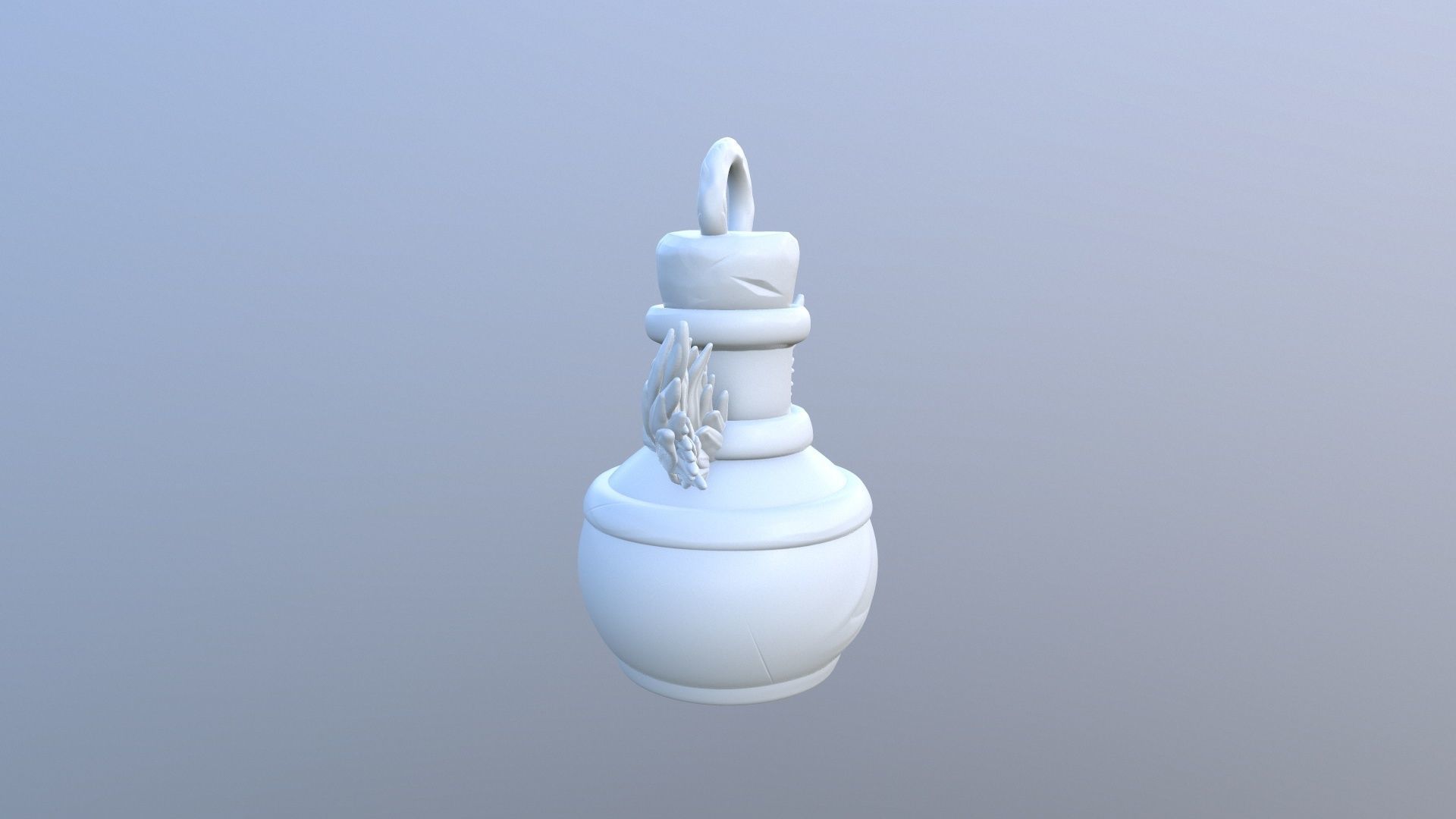 KeyChain Life Potion 3D print model_19
