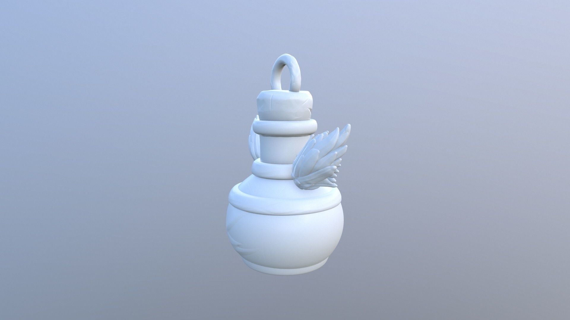 KeyChain Life Potion 3D print model_29