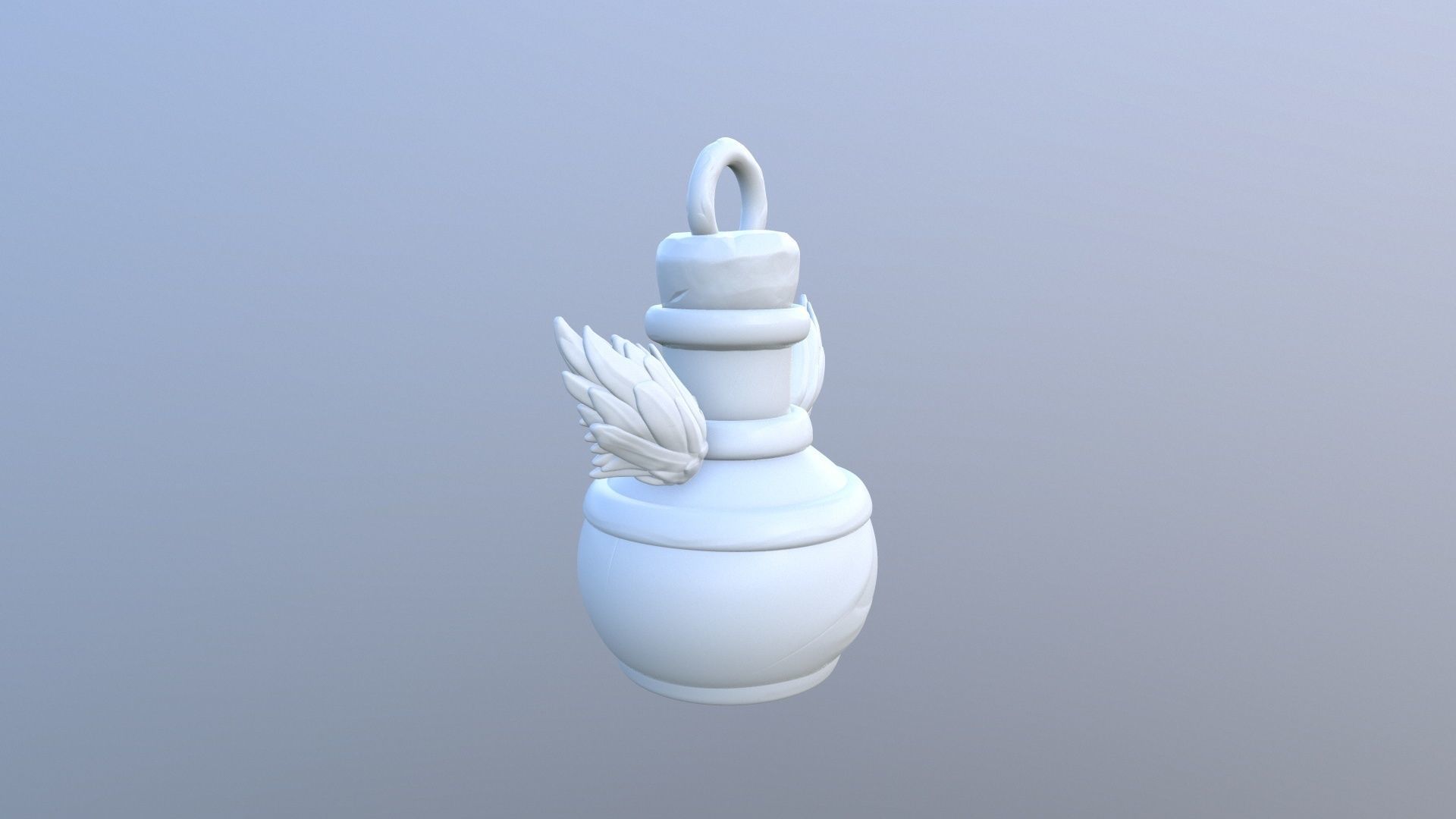 KeyChain Life Potion 3D print model_35