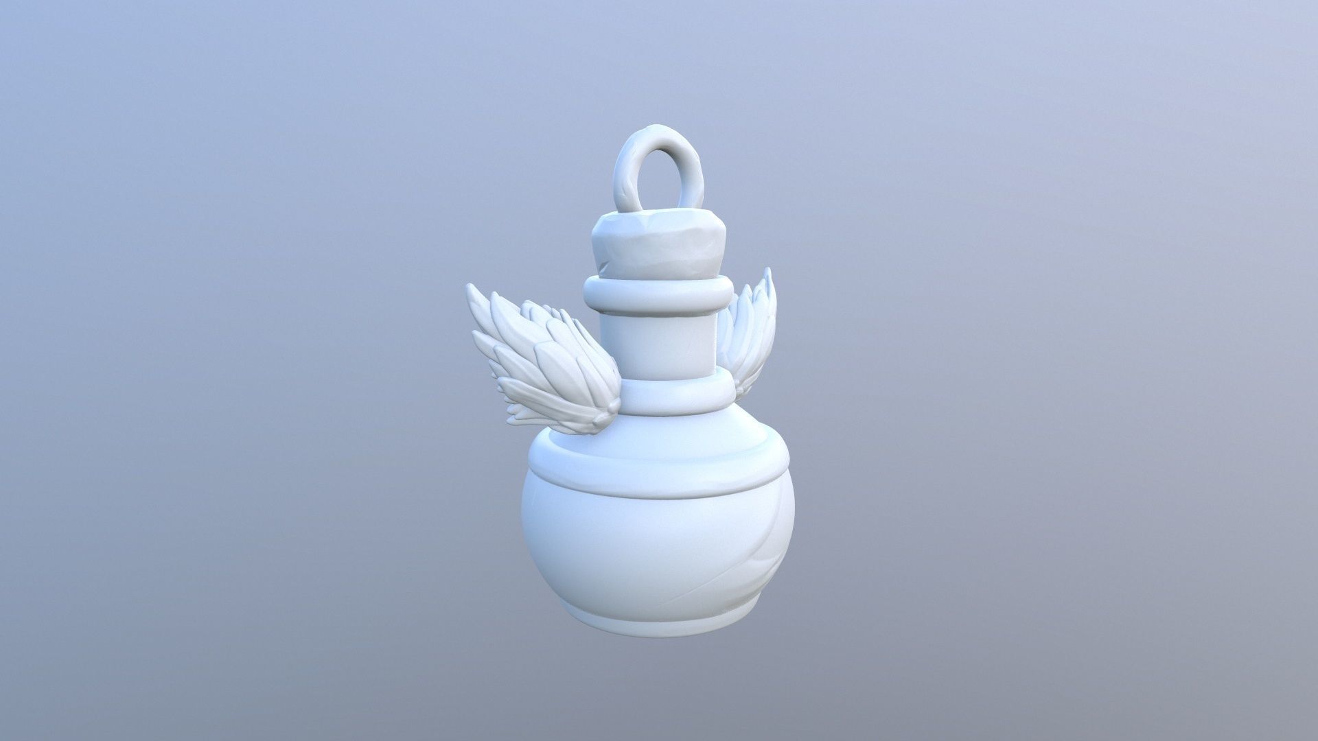 KeyChain Life Potion 3D print model_34