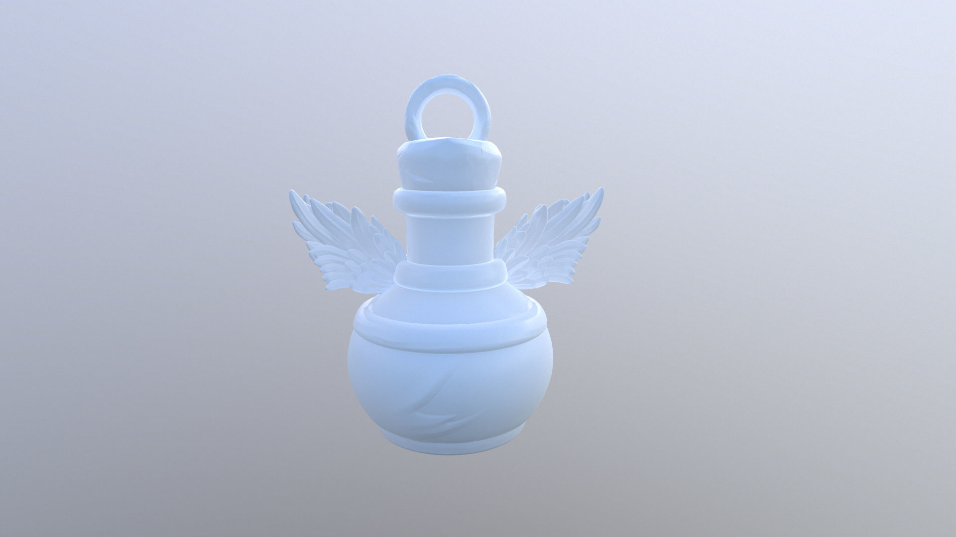 KeyChain Life Potion 3D print model_3