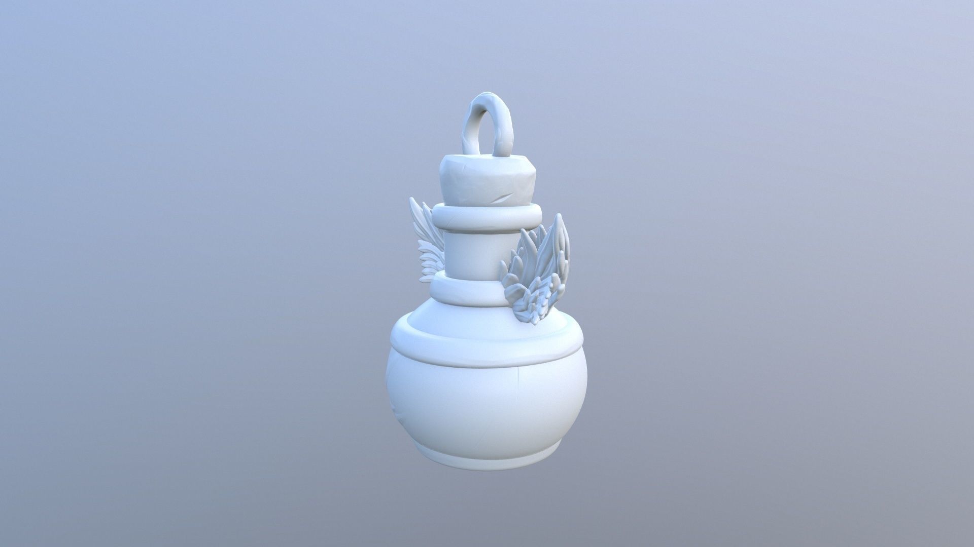 KeyChain Life Potion 3D print model_32