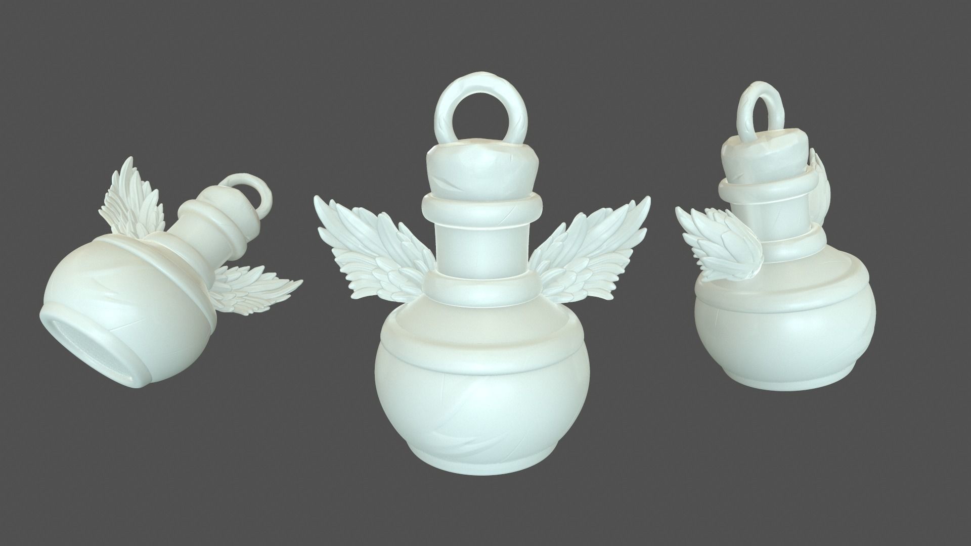 KeyChain Life Potion 3D print model_5