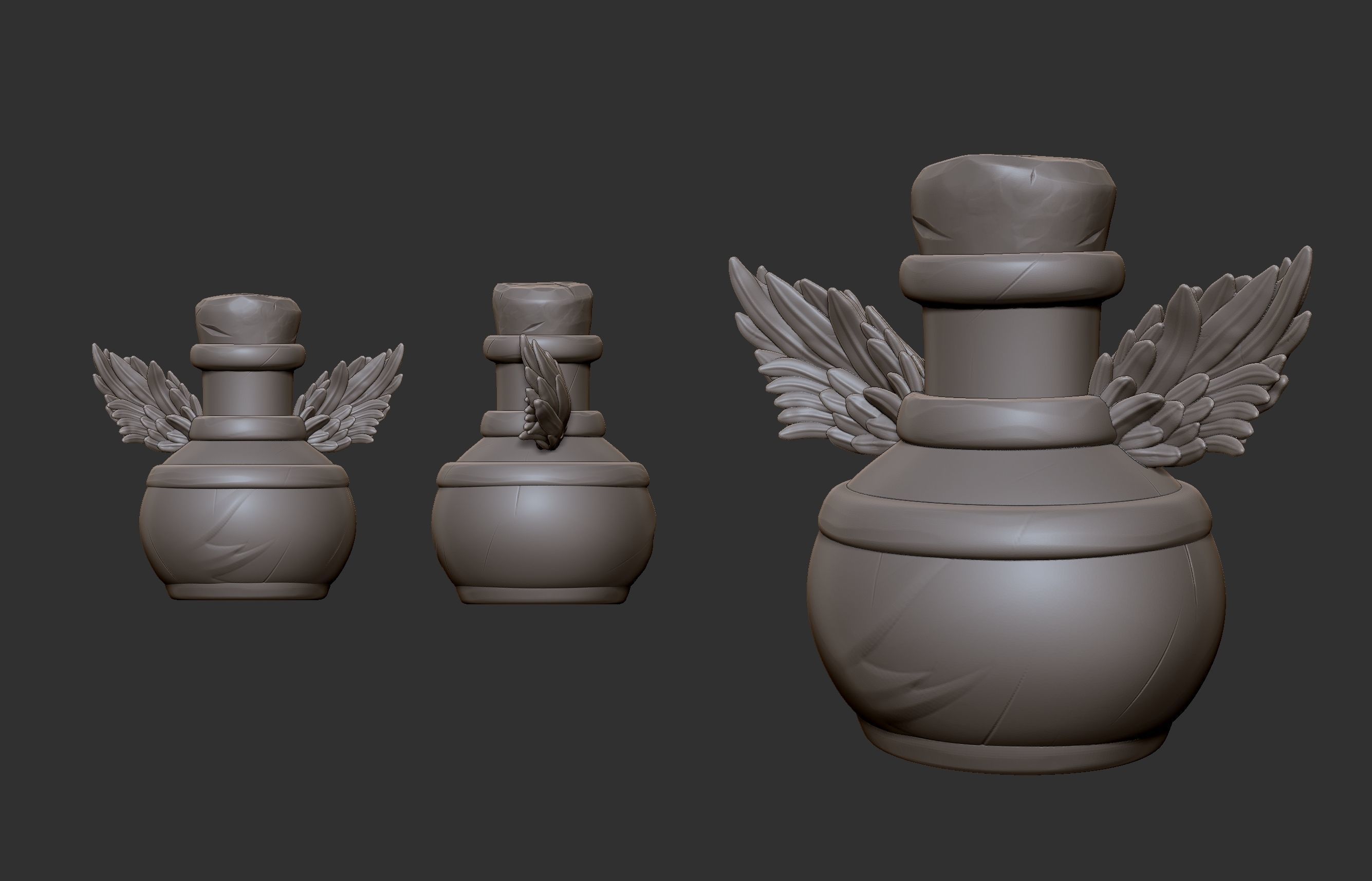 KeyChain Life Potion 3D print model_9