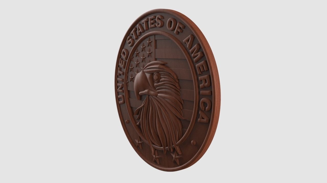 USA Eagle Medal 3D print model_2
