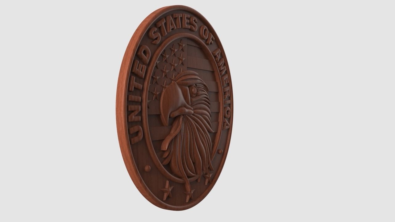 USA Eagle Medal 3D print model_1