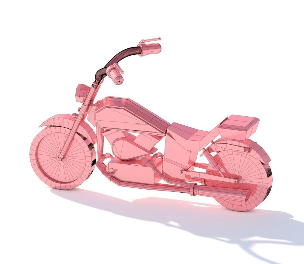 Motorcycle Low-poly 3D model Low-poly 3D model_1