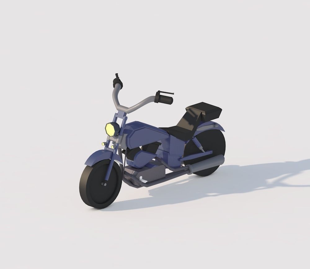 Motorcycle Low-poly 3D model Low-poly 3D model_5