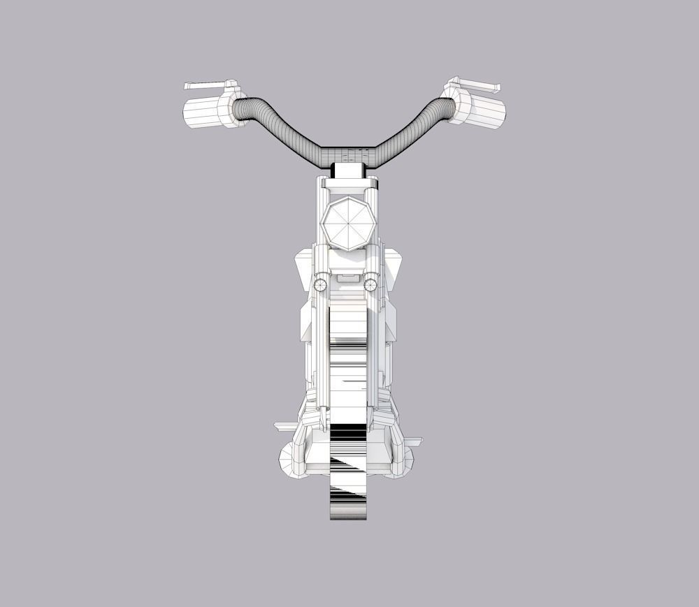 Motorcycle Low-poly 3D model Low-poly 3D model_10