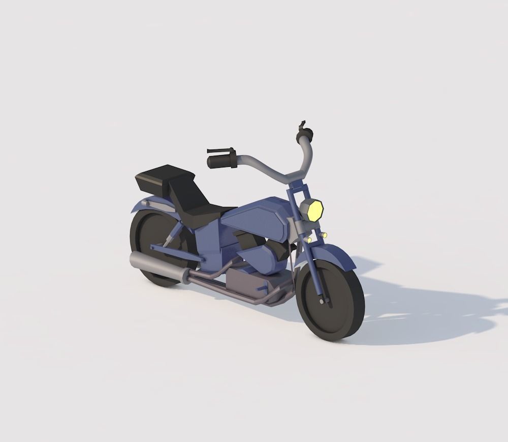 Motorcycle Low-poly 3D model Low-poly 3D model_6