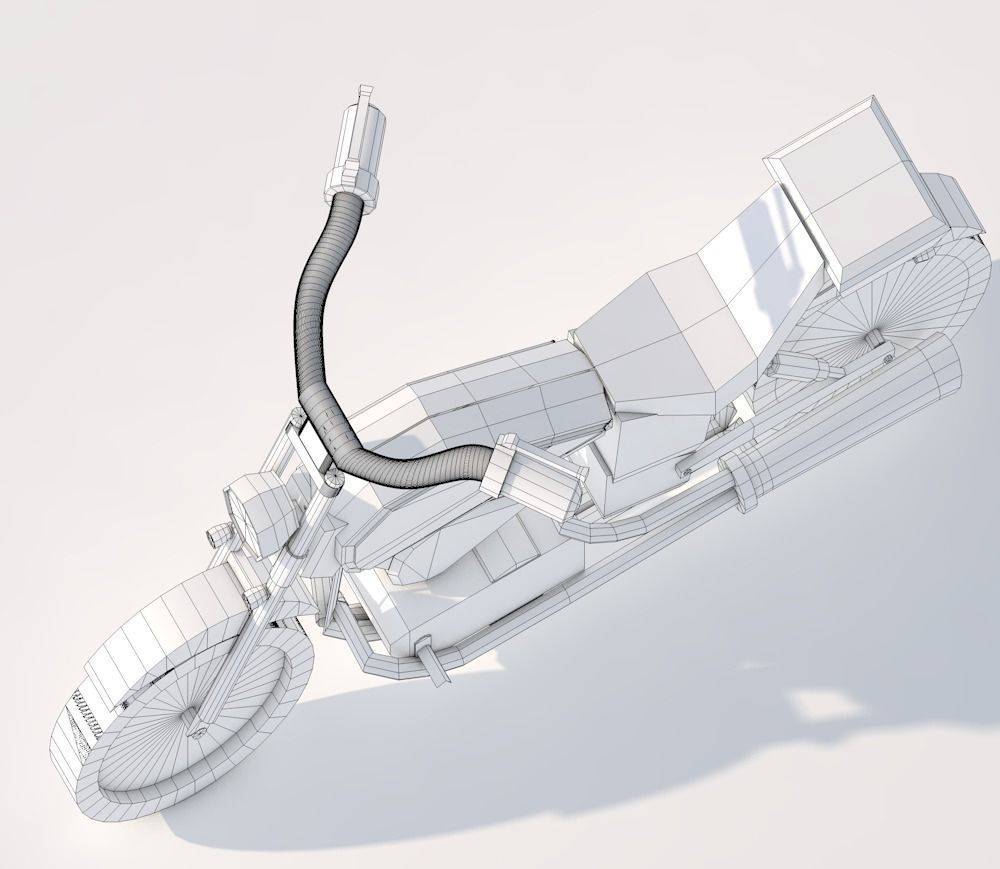 Motorcycle Low-poly 3D model Low-poly 3D model_11