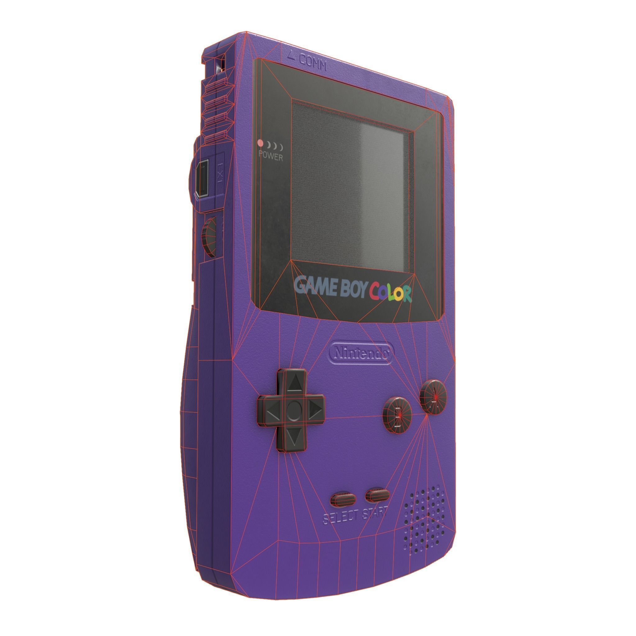 Gameboy color - 5 original colours - game - VR - AR  Low-poly 3D model_32